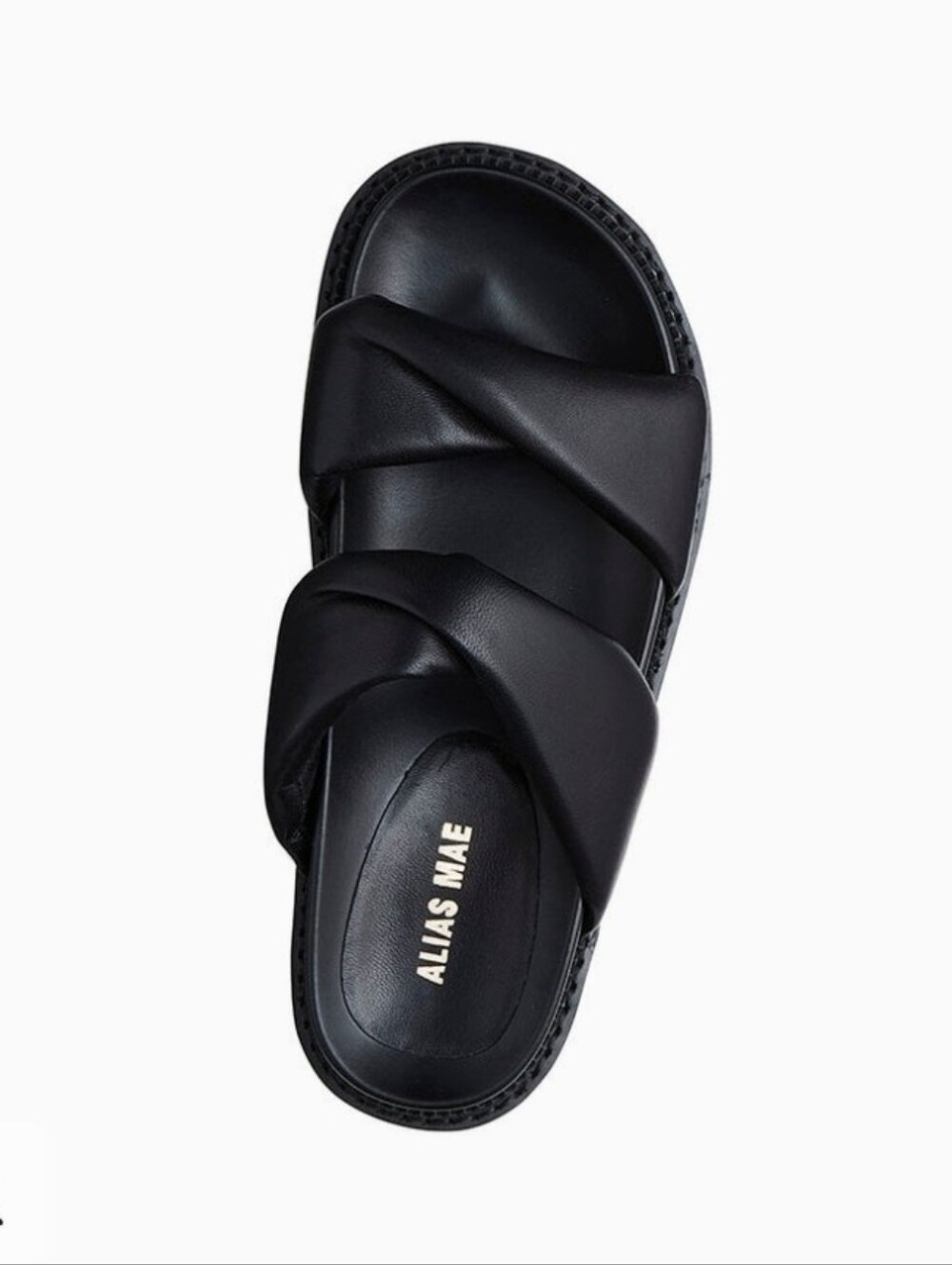 Alias Mae, Paris Slides, Black Leather, Size 38, MSRP $200